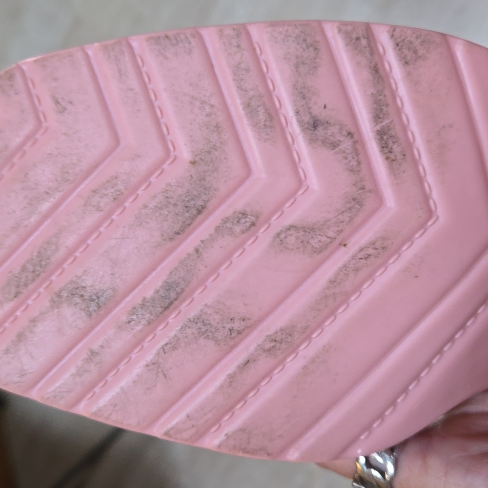 Jessica Simpson Gavena Patent Pink Slide Block Heel Sandal - Picture 6 of 8